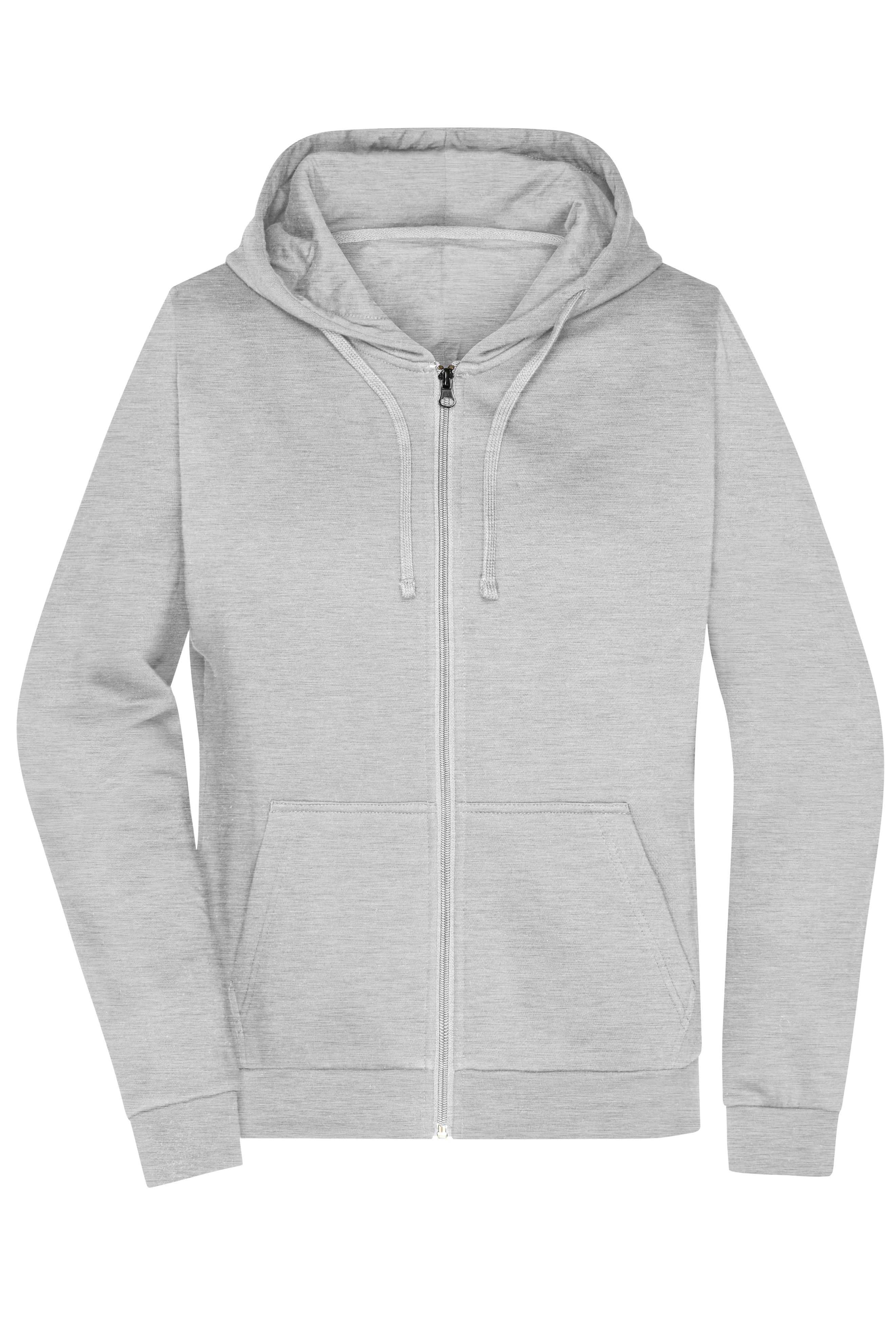 Damen Basic Kapuzen-Sweatjacke