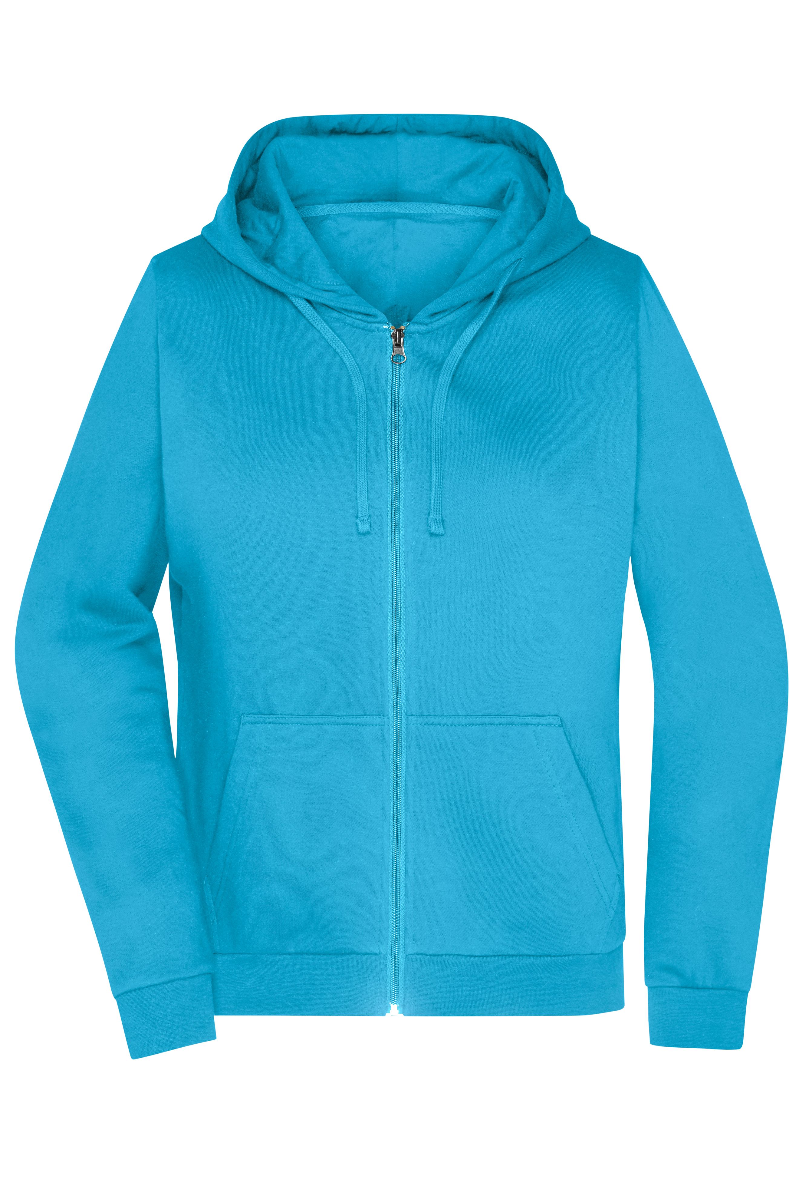 Damen Basic Kapuzen-Sweatjacke