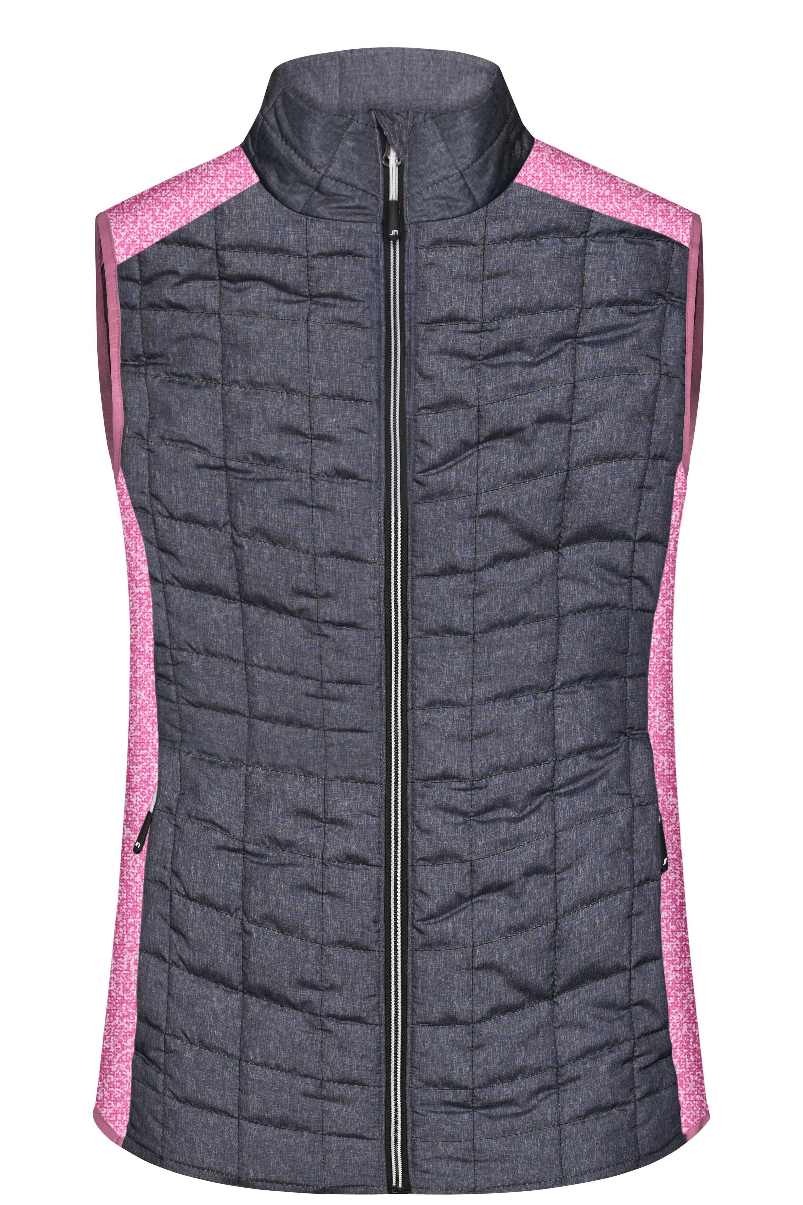 Damen Melange Strickfleece Hybridweste Damen Melange Strickfleece Hybridweste