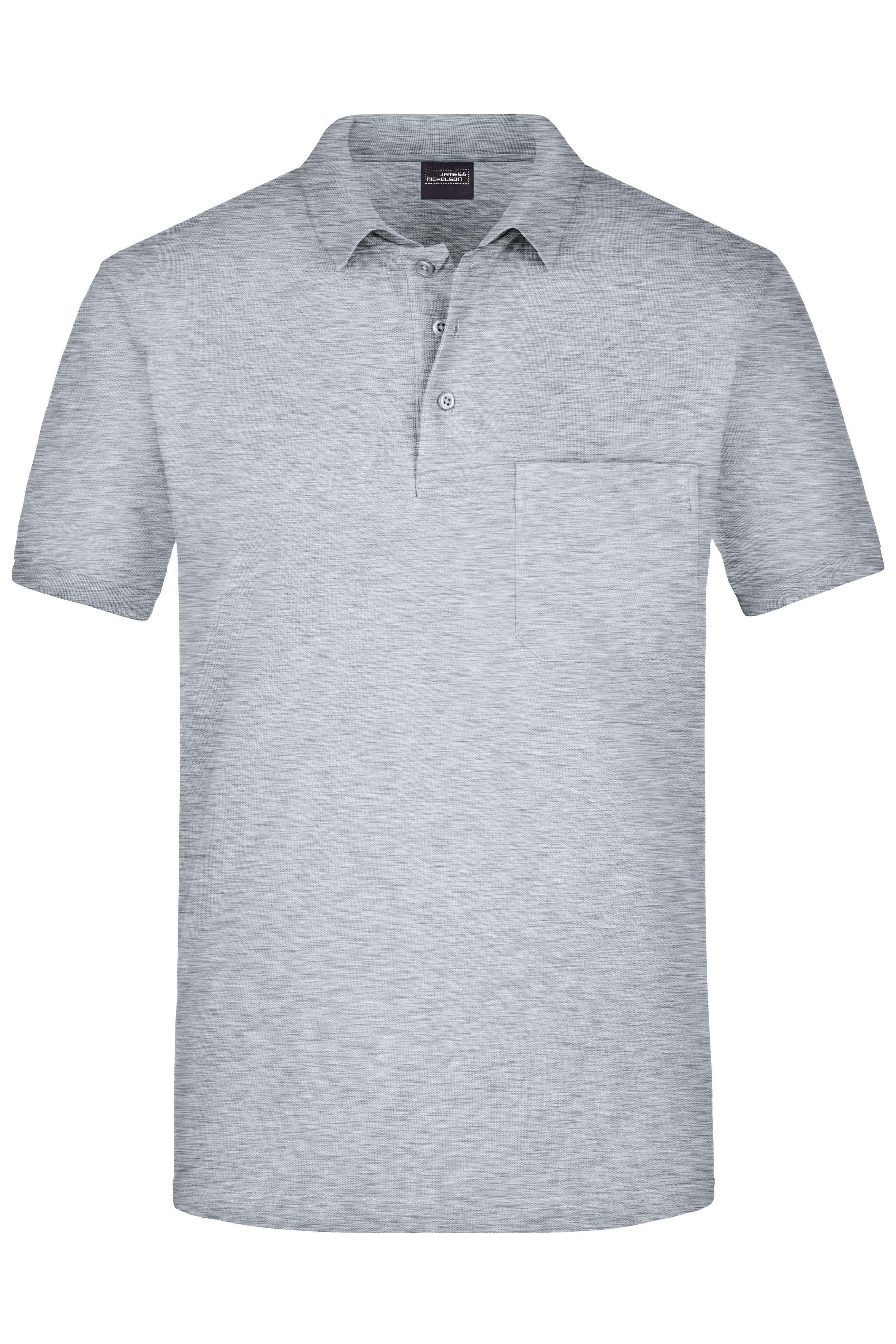 Herren Piqué Polo mit Brusttasche Herren Piqué Polo mit Brusttasche