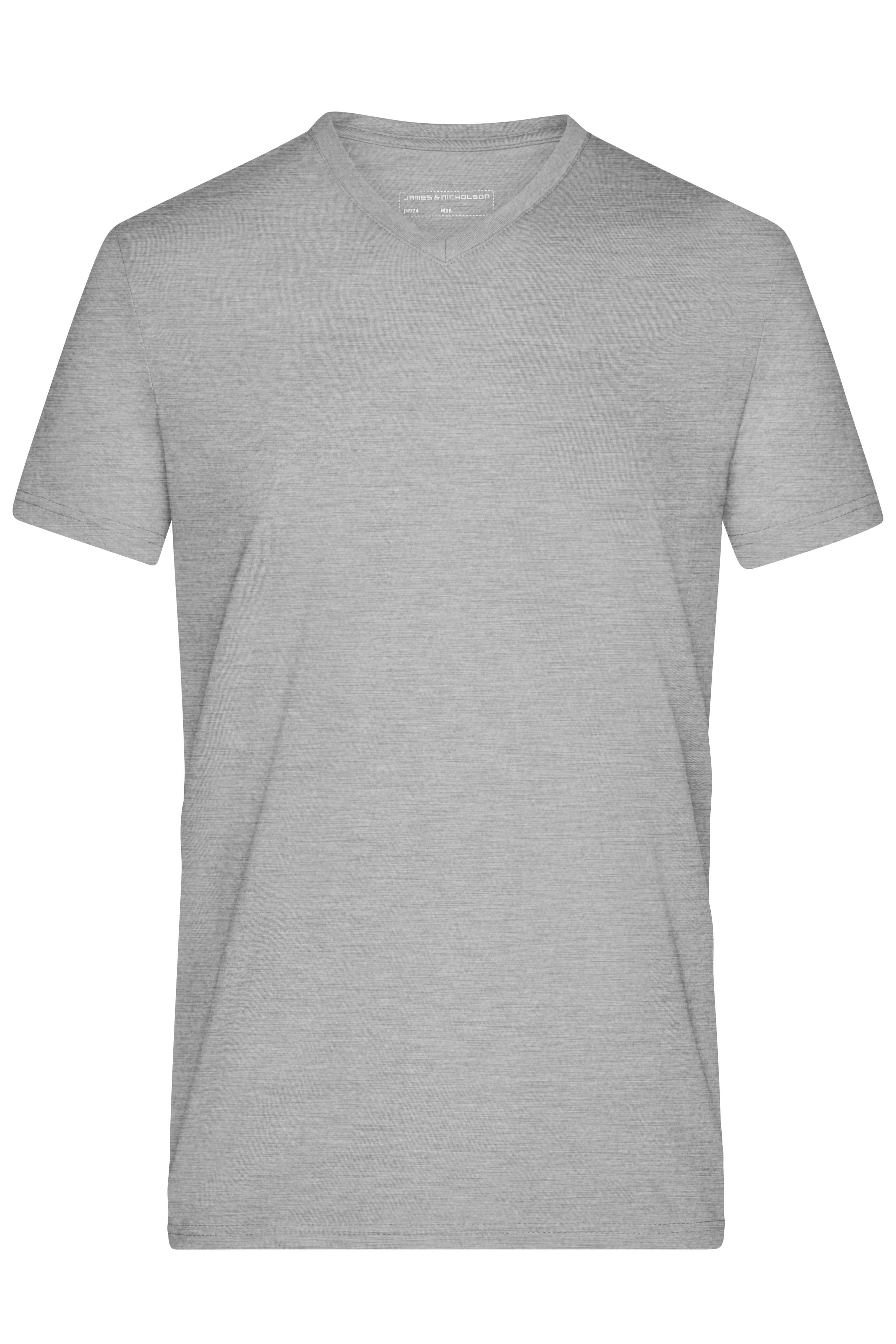 Herren Melange V-Shirt