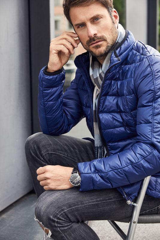 Herren Winterjacke - Weich Gefüttert mit Druckknopfverschluss